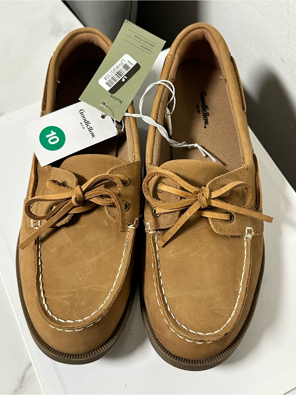 Goodfellow & Co Tan Leather Boat Shoes